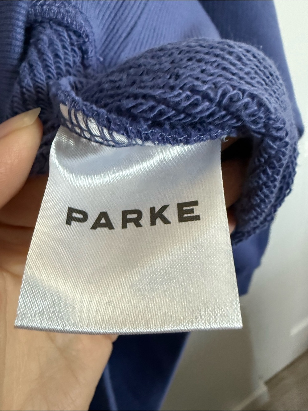 NIB PARKE Heritage Drift White Varsity Mockneck Size S/M - Picture 5 of 7